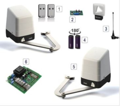 Click Here To Enlarge This Photo Of Roger Technology H23&sol;284 230v Swing Gate Double Kit