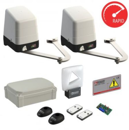 Click Here To Enlarge This Photo Of Roger Technology BH23&sol;284 Brushless Swing Gate Double kit