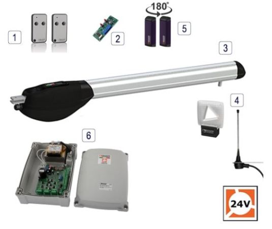 Click Here To Enlarge This Photo Of Roger Technology BR20&sol;510 Brushless Swing Gate Single Kit