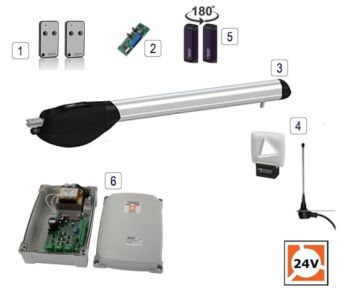 Roger Technology BR20&sol;310 24v Brushless Swing Gate Single Kit