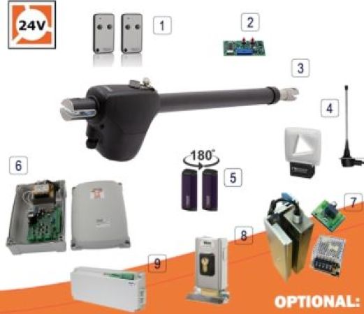 Click Here To Enlarge This Photo Of Roger Technology Monos 24v Brushless Swing Gate Single Kit