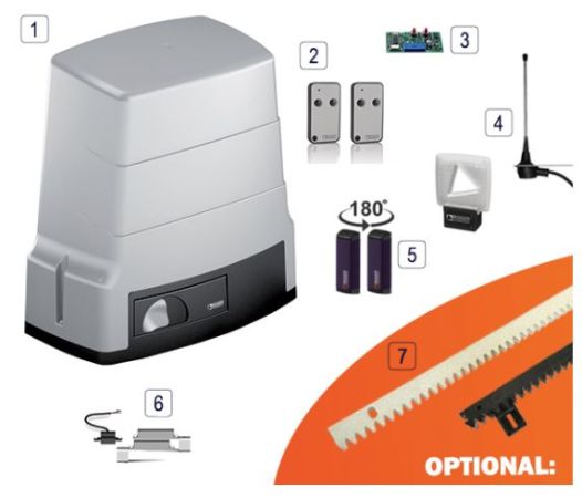Click Here To Enlarge This Photo Of Roger Technology H30&sol;646 230v 600kg Sliding Gate Short Kit