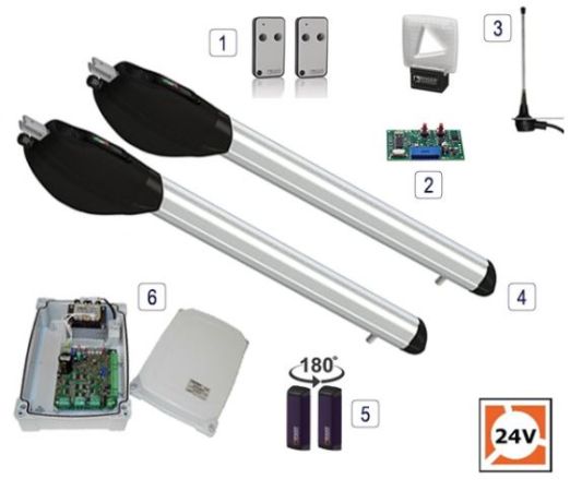 Click Here To Enlarge This Photo Of Roger Technology BR20&sol;310 24v Brushless Swing Gate Double Kit with Mag lock