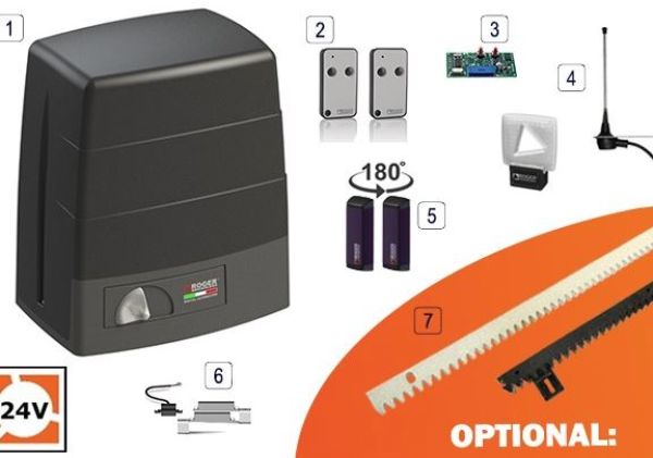 Click Here To Enlarge This Photo Of Roger Technology BM30&sol;326&sol;HS Brushless Sliding Gate Kit &lpar;With Rack&rpar;