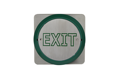 All-active "EXIT" exit button&comma; flush mount
