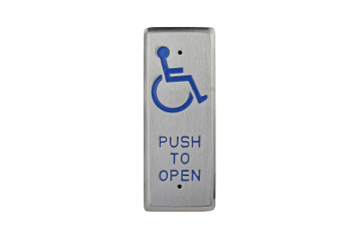 Architrave all-active PUSH TO OPEN exit button&comma; surface mount