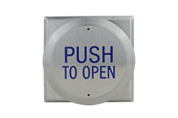 Click Here To Enlarge This Photo Of Large all-active wheelchair logo & PUSH TO OPEN exit button&comma; flush mount