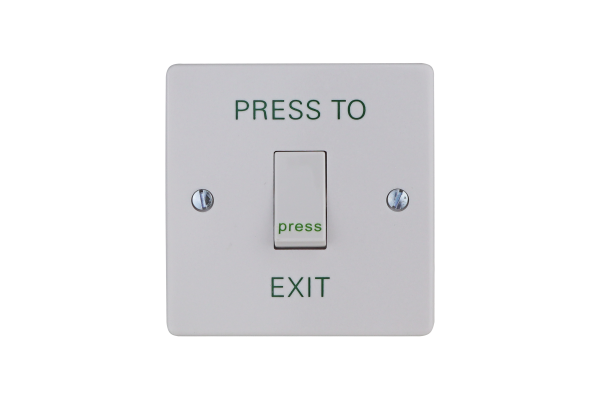 Click Here To Enlarge This Photo Of Plastic exit button&comma; standard&comma; surface mount