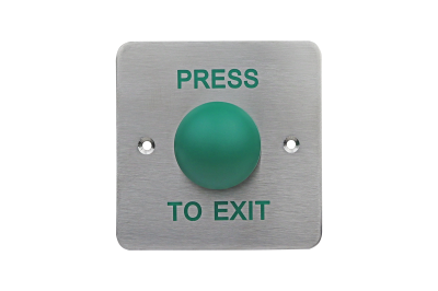 Standard stainless steel exit button&comma; surface mount